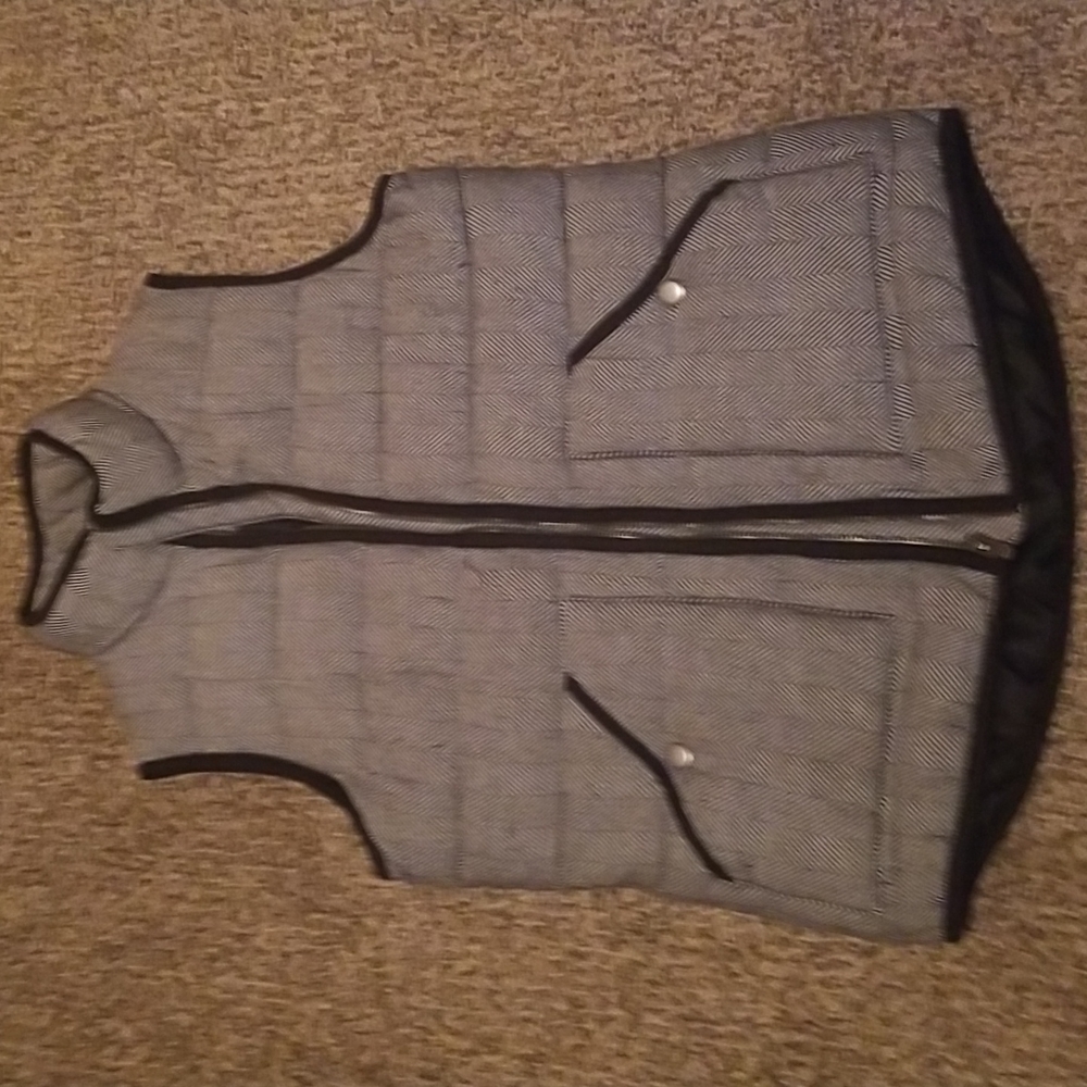 Grey and white vest